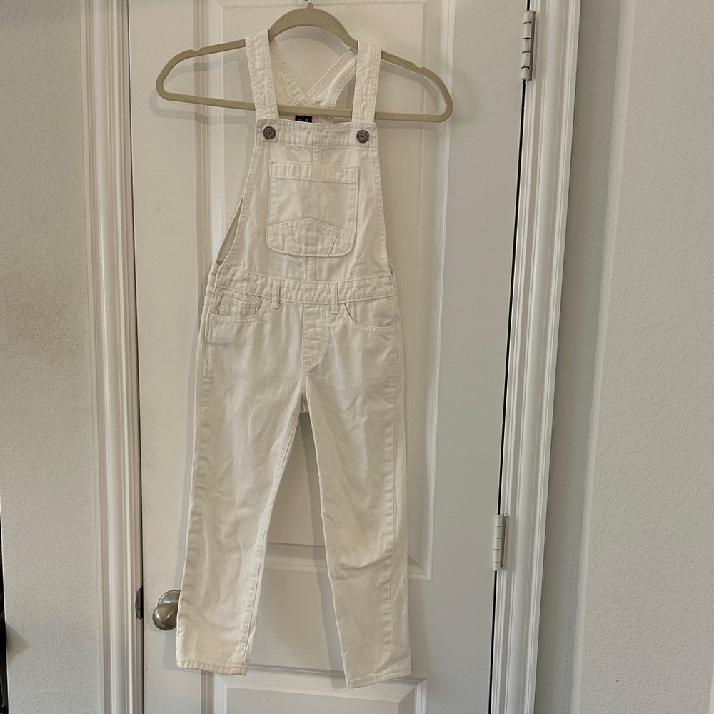 GAP Kids White Denim Overalls